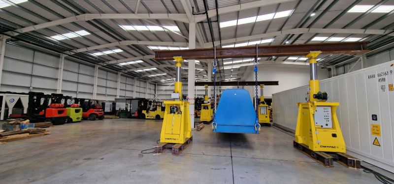inside of warehouse with industrial items